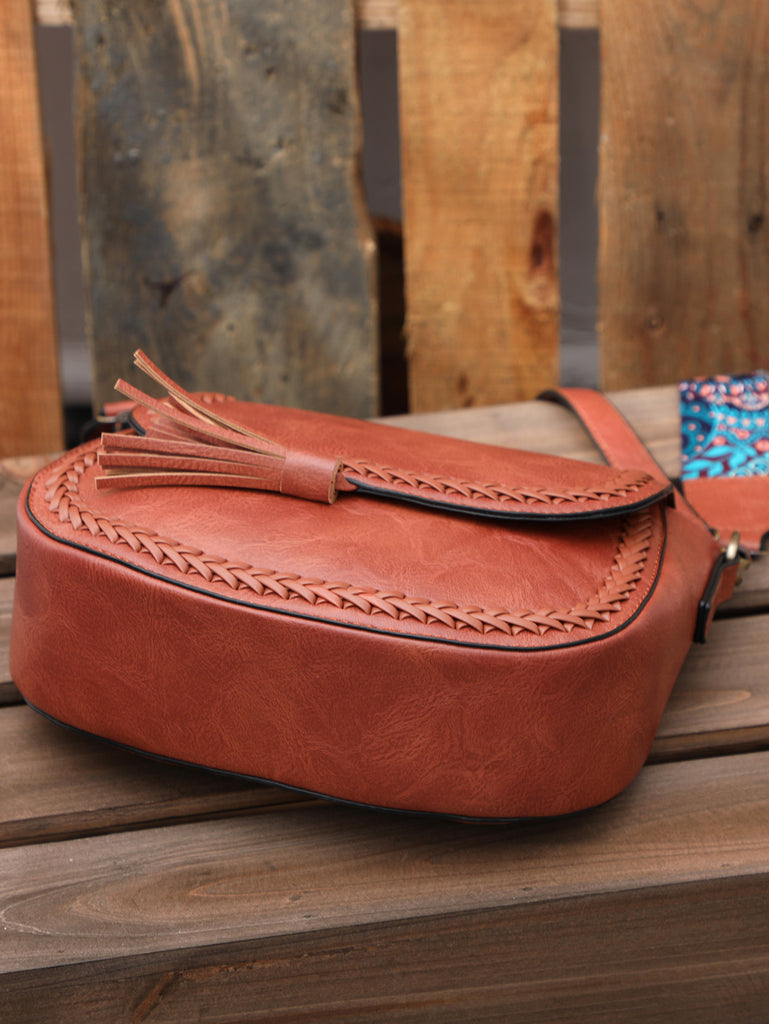 European And American Bags Handmade Weave Vintage Saddle Tassel Bag
